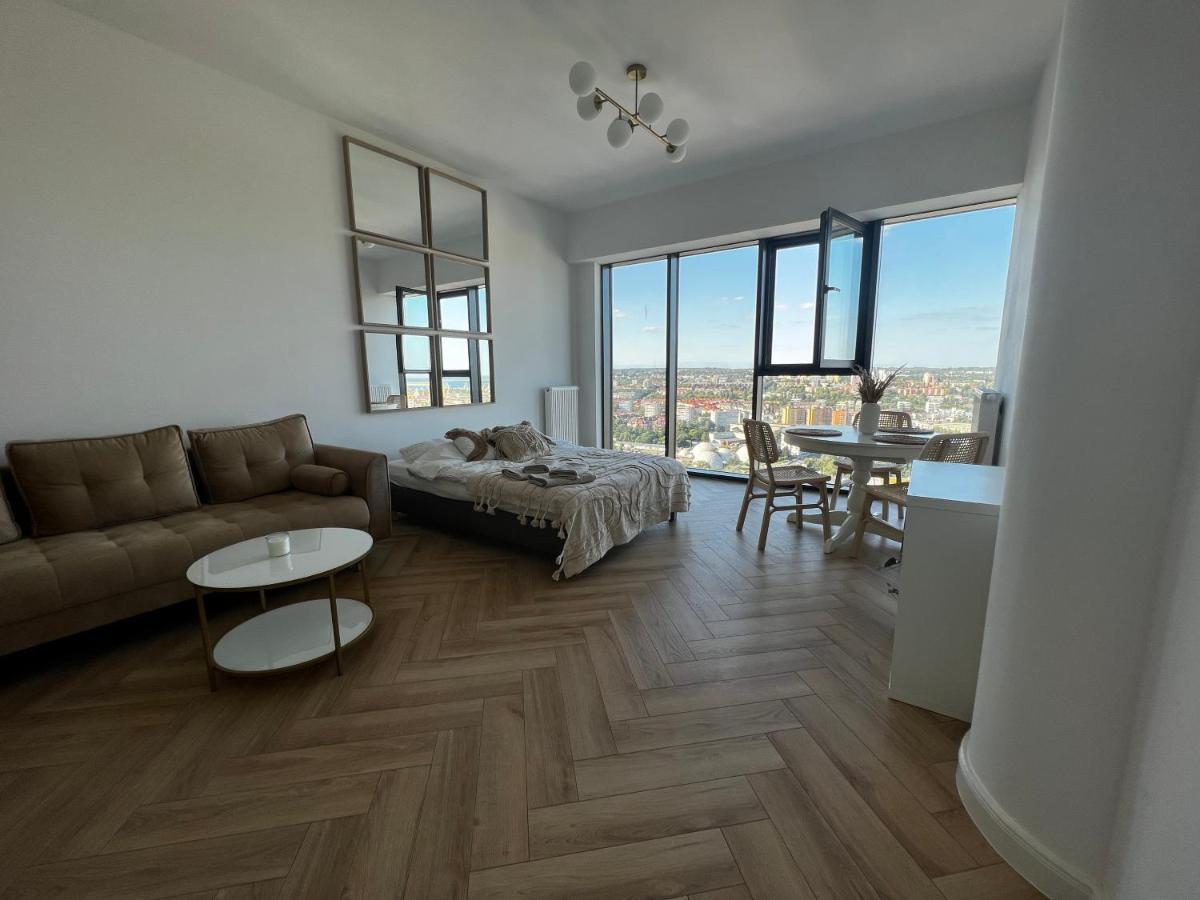 Hanza Tower Szczecin, Floor 21, City - River View Екстер'єр фото